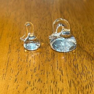 Crystal chocolate kisses. Small, 1/2” & 3/4”. 7/8” & 1”. Completely clear.